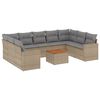 vidaXL sofas&aelig;t til haven 10 dele med hynder polyrattan beige