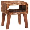 vidaXL Endebord med hylde Brun 40 x 32 x 46 cm Solid genbrugs tr&aelig;
