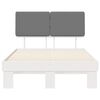 vidaXL Sengestel med Polstret Hovedgavl Lysegr&aring; 120 x 200 cm
