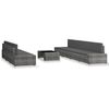 vidaXL loungesæt til haven 8 dele polyrattan grå