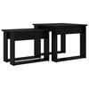 vidaXL Kaffebord S&aelig;t 2 stk. Sort eg 50 x 52 x 42 cm Konstrueret tr&aelig;