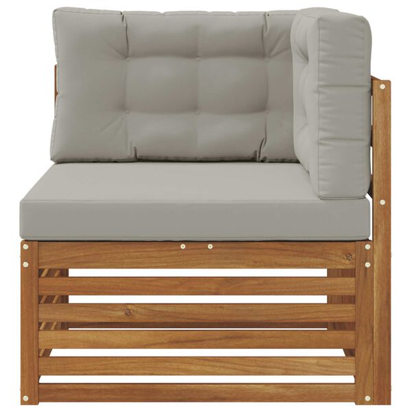 vidaXL Udend&oslash;rs Hj&oslash;rnesofa Massivt Akacietr&aelig; Naturfarvet