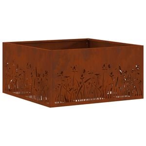 vidaXL Ildsk&aring;l Rusten 60 x 60 x 30 cm Cortenst&aring;l