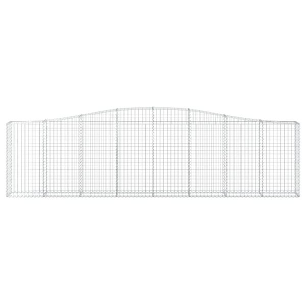 vidaXL buet gabionkurv 400x30x100/120 cm galvaniseret jern