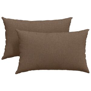 vidaXL Sofapuder 2 stk. Stof Brun 50 x 30 cm