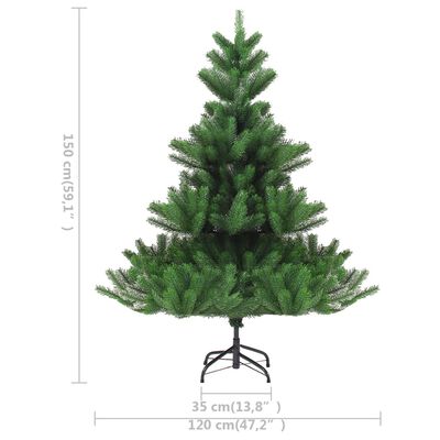 vidaXL kunstigt juletræ nordmannsgran LED og kuglesæt 150 cm grøn