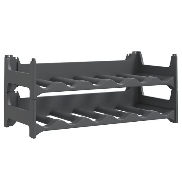 vidaXL vinreol til 12 flasker stabelbar PP