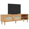 vidaXL tv-bord SENJA 158x40x49 cm rattan-look massivt fyrretræ brun