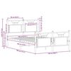 vidaXL sengeramme 120x190 cm uden madras konstrueret tr&aelig; brunt eg