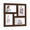vidaXL billedramme til 4x(10x15 cm) billeder MDF m&oslash;rkebrun