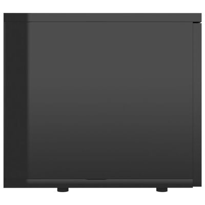 vidaXL tv-skab 80x34x30 cm spånplade sort højglans