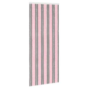 vidaXL Insektgardin i chenille S&oslash;lvgr&aring; og lyser&oslash;d 90 x 220 cm 100% PP