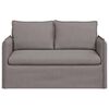 vidaXL Sofa 120cm Gr&aring;brun Metal