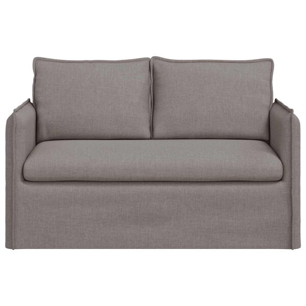 vidaXL Sofa 120cm Gr&aring;brun Metal