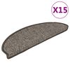 vidaXL selvkl&aelig;bende trappem&aring;tter 15 stk. 65x21x4 cm sisal gr&aring;-beige