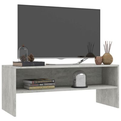 vidaXL tv-bord 100x40x40 cm konstrueret træ betongrå