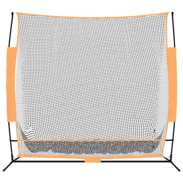 vidaXL træningsnet til golf 215x107x216 cm polyester sort og orange