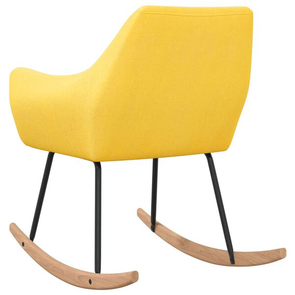 vidaXL gyngestol stof sennepsgul