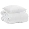 vidaXL Sommer dyne med pude 2 pcs Hvid Microfiber