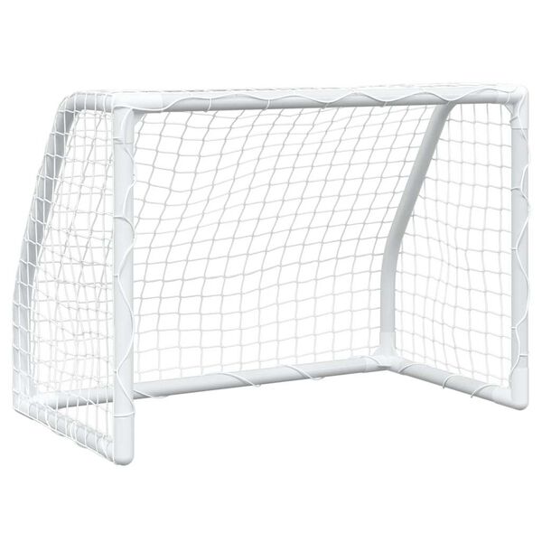 vidaXL fodboldmål 2 stk. 64x35x48 cm med bold til børn metal hvid