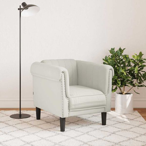 vidaXL sofastol velour cremefarvet