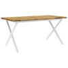 vidaXL Dining table med live edge 140 x 90 x 75 cm Massivt Akacietr&aelig;