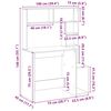 vidaXL skrivebord m. hylder 100x45x140 cm konstrueret tr&aelig; hvid