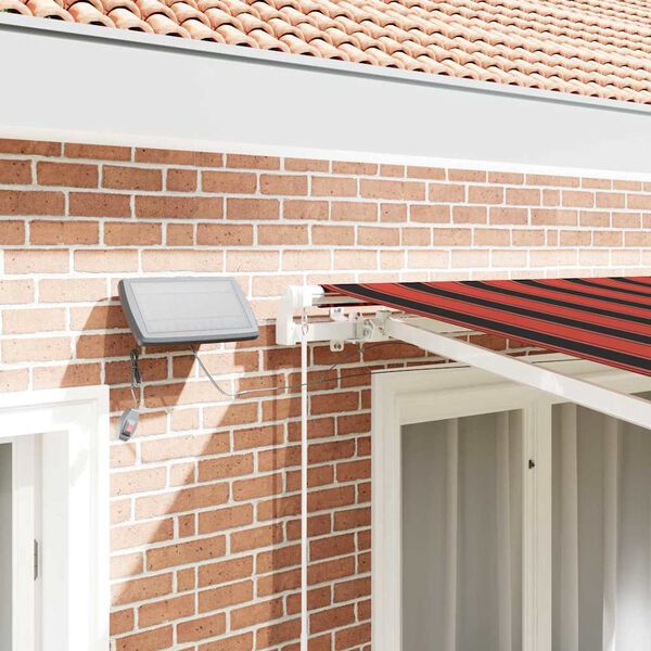 vidaXL markise m. LED-lys 300x250 cm manuel betjening orange og brun