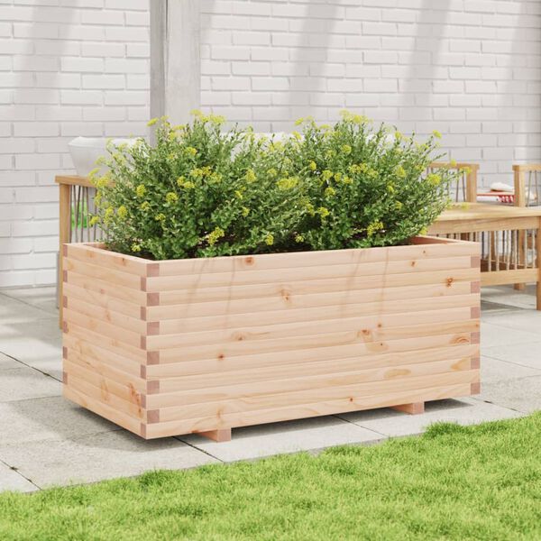 vidaXL plantekasse 110x60x49,5 cm massivt fyrretr&aelig;