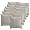 vidaXL Pudebetr&aelig;k 12 pcs HOUTEN Lysegr&aring; 50 x 50 cm Chenille Stof