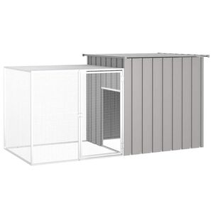 vidaXL kaninbur 200x91x100 cm galvaniseret st&aring;l gr&aring;