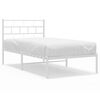 vidaXL sengeramme med sengegavl 80x200 cm metal hvid