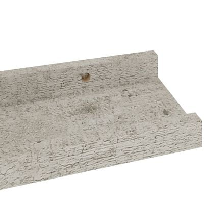 vidaXL væghylder 4 stk. 40x9x3 cm betongrå