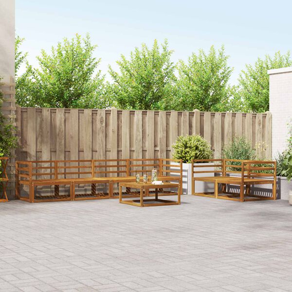 vidaXL Udend&oslash;rs sofagruppe 7 pcs Naturfarvet Massivt Akacietr&aelig;