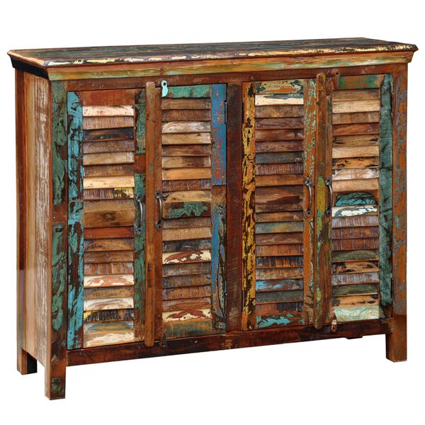 vidaXL skab med 4 l&aring;ger massivt genbrugstr&aelig;