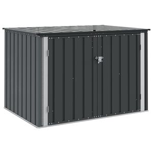 vidaXL Have Opbevaringskasse Sort 151,5 x 107 x 100 cm St&aring;l