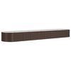vidaXL plantekasse 368x80x36 cm galvaniseret st&aring;l brun