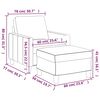 vidaXL sofastol med fodskammel 60 cm kunstlæder Cappuccino