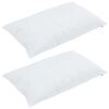 vidaXL Hovedpude med pude 2 pcs Hvid 40 x 80 cm Bomuld