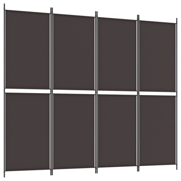 vidaXL 4-panels rumdeler 200x220 cm stof brun