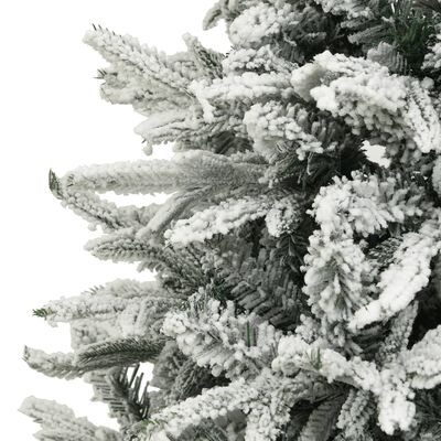 vidaXL kunstigt juletræ med puddersne 150 cm PVC og PE grøn