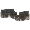 vidaXL Havesofa S&aelig;t 6 stk. Gr&aring; 55 x 55 x 37 cm polyrattan