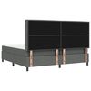 vidaXL LED Box Spring Bed med madras M&oslash;rkegr&aring; 200 x 200 cm Stof