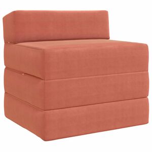 vidaXL Samlebar Sofa Seng R&oslash;d orange 200 x 70 x 15 cm Velourstof