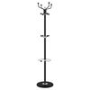 vidaXL stumtjener med paraplyholder 180 cm pulverlakeret jern sort