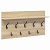 vidaXL V&aelig;gmonteret Jakkeholder V&aelig;gmonteret Sonoma eg 80 x 40 x 12 cm