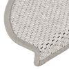 vidaXL selvkl&aelig;bende trappem&aring;tter 30 stk. 65x21x4 cm sisal-look platina