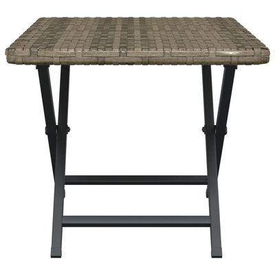 vidaXL foldbart bord 45x35x32 cm polyrattan grå