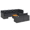 vidaXL sofas&aelig;t til haven 10 dele med hynder polyrattan sort