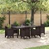 vidaXL Have Spisebord Brun 200 x 100 x 73 cm polyrattan